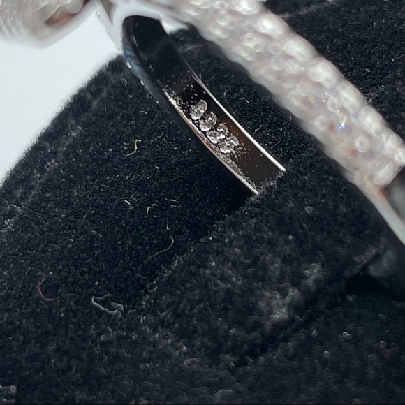 925 Sterling Silver Emerald Cut Diamond Ring 6 - Picture 9 of 12